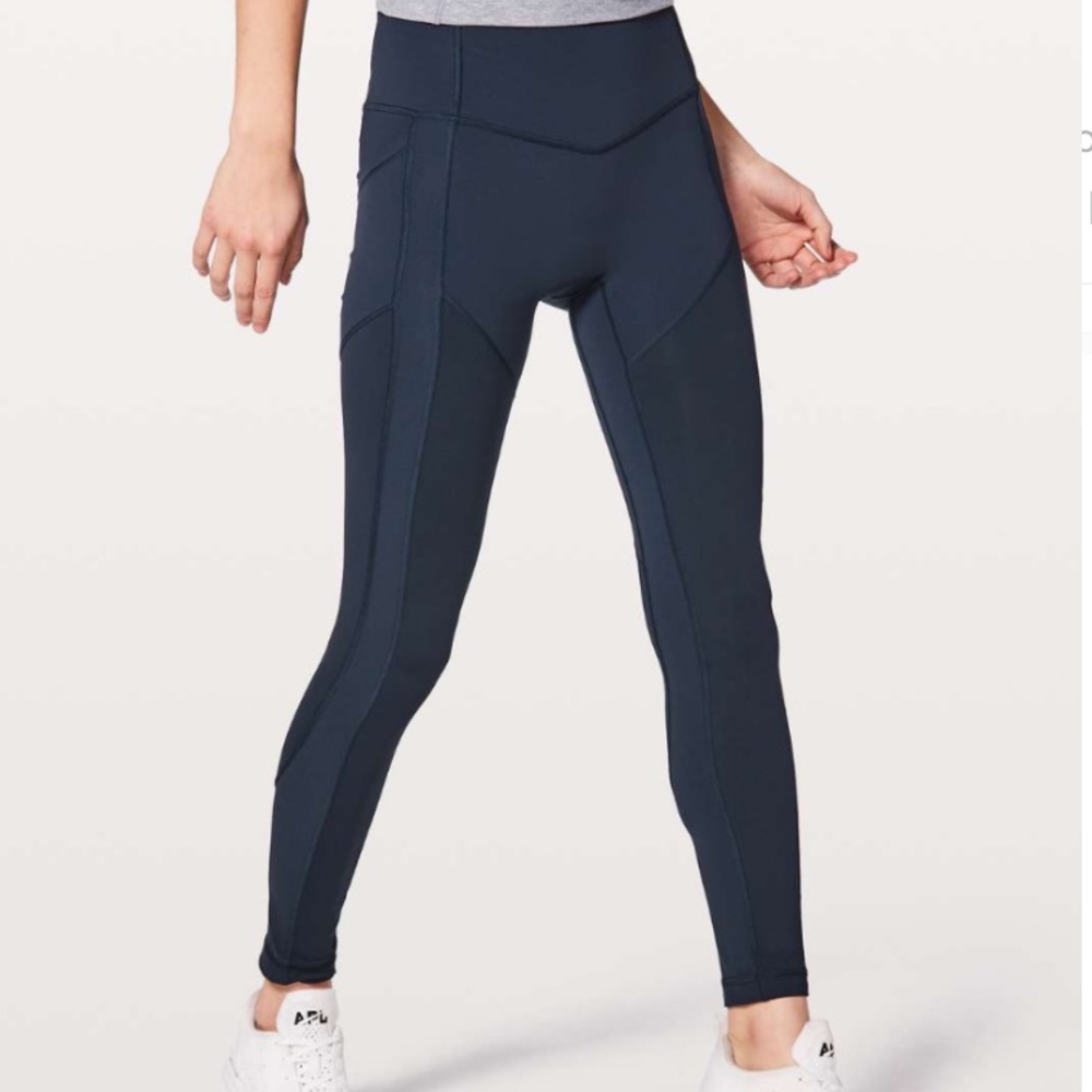 Lululemon All The Right Places Leggings- Midnight Navy- Size 8, 28”